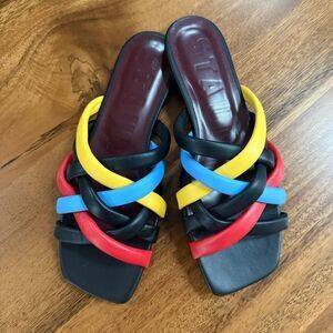 Staud Deepwater Caged Leather Mule Sandal EU 37.5 NWOT